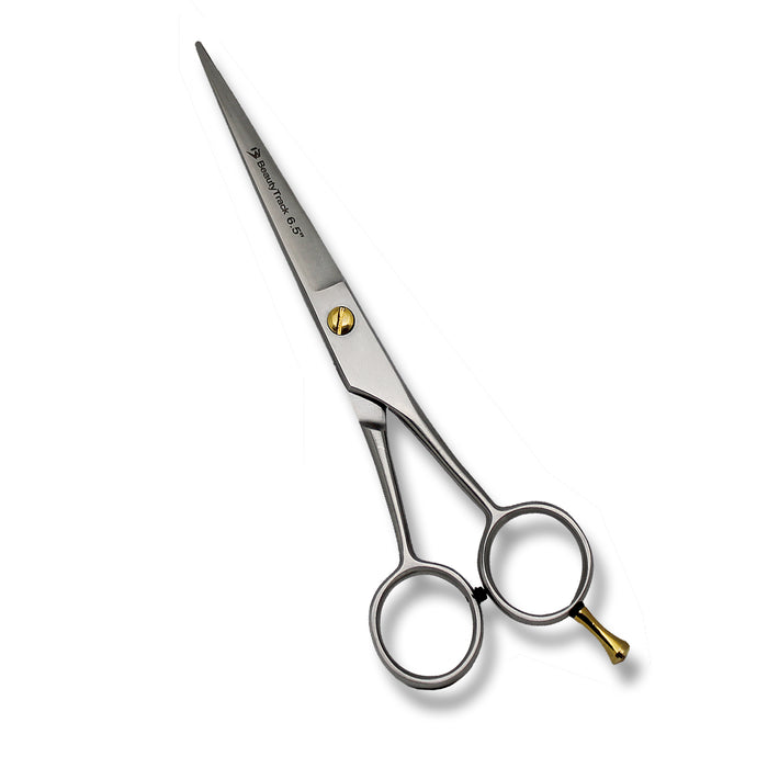 BeautyTrack Barber Scissor Hair Cutting Dragon Design 6.5 Inches Silver-Gold