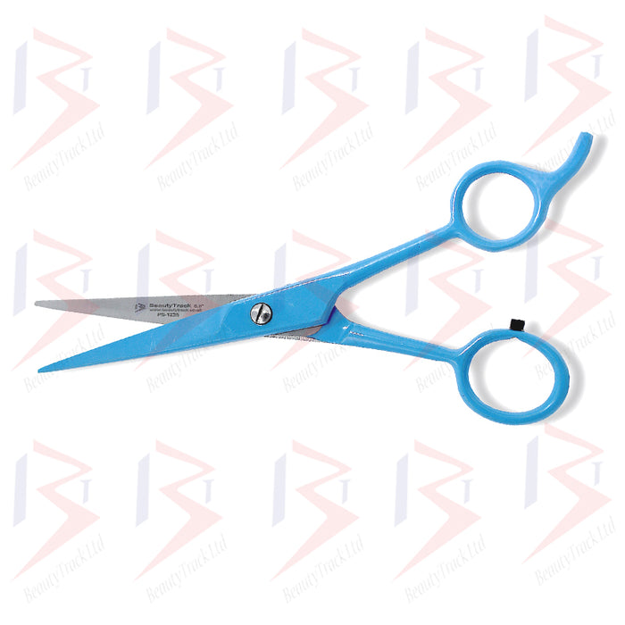 BeautyTrack Barber Scissors Basic Hair Cutting Shears 6.5 Inch Blue