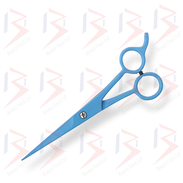 BeautyTrack Barber Scissors Basic Hair Cutting Shears 6.5 Inch Blue