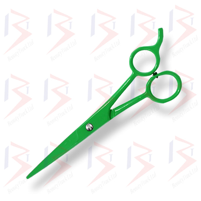 BeautyTrack Barber Scissors Basic Hair Cutting Shears 6.5 Inch Green