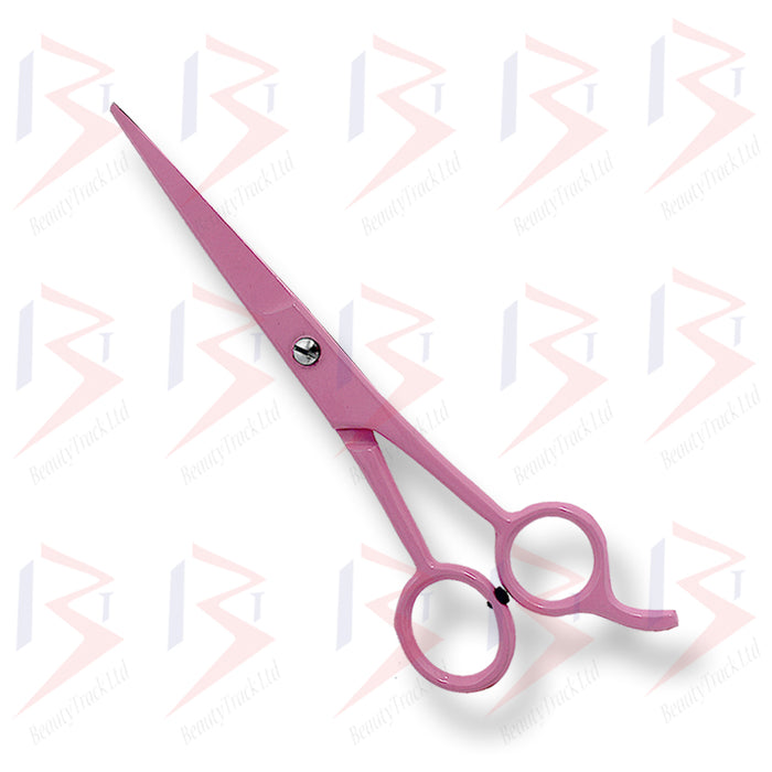 BeautyTrack Barber Scissors Basic Hair Cutting Shears 6.5 Inch Pink