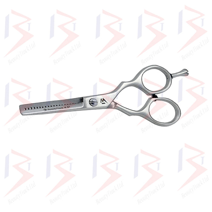 BeautyTrack Hairdressing Thinning Scissor Barber Salon Silver 4.5 Inch