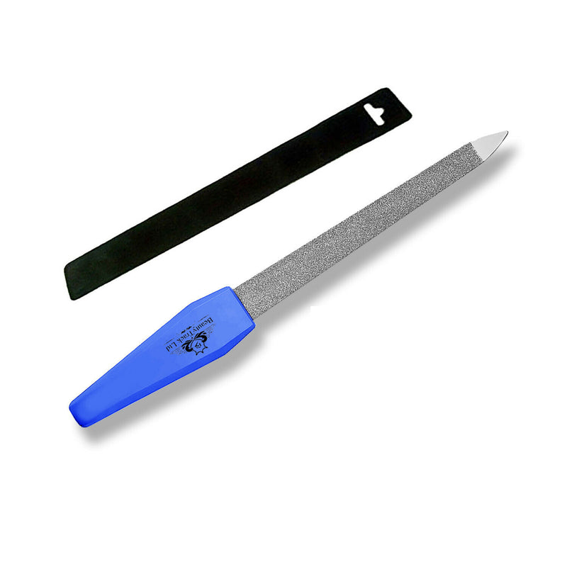 Beautytrack Lime à ongles dépoussiérée diamant bleu 5 pouces outils professionnels de soins des pieds