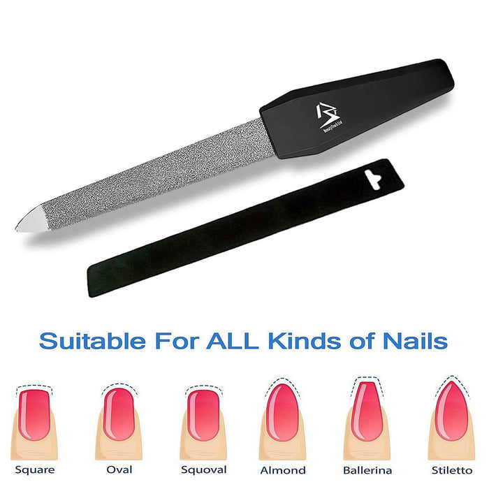 Beautytrack 5 Inch Black Diamond Dusted Nail File Professional Footcare Tools