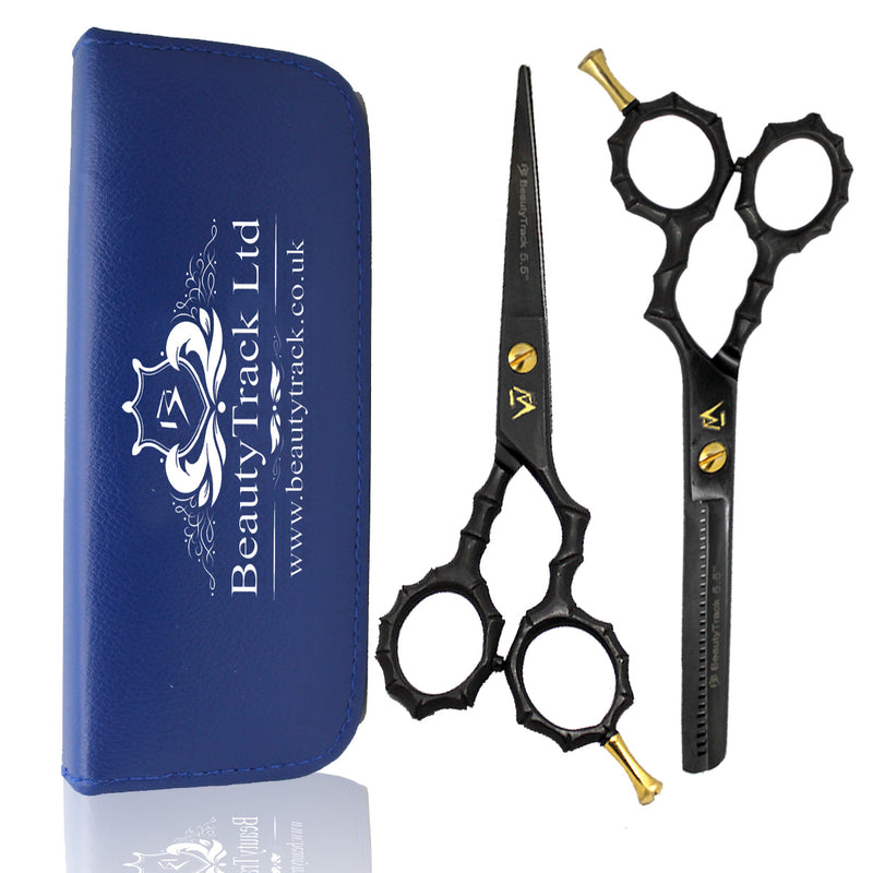 Black Skeleton Style Hairdressing Scissor Gift Set