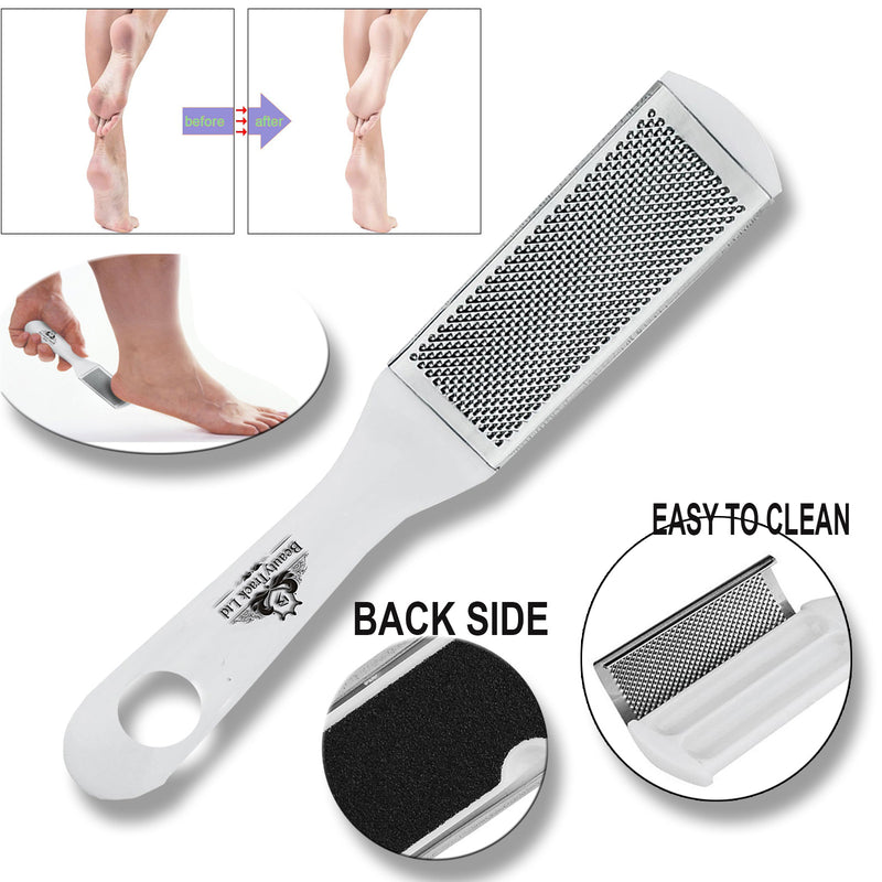 Foot Rasp File Scrubber Dual Sided Pedicure White (17 Cm)