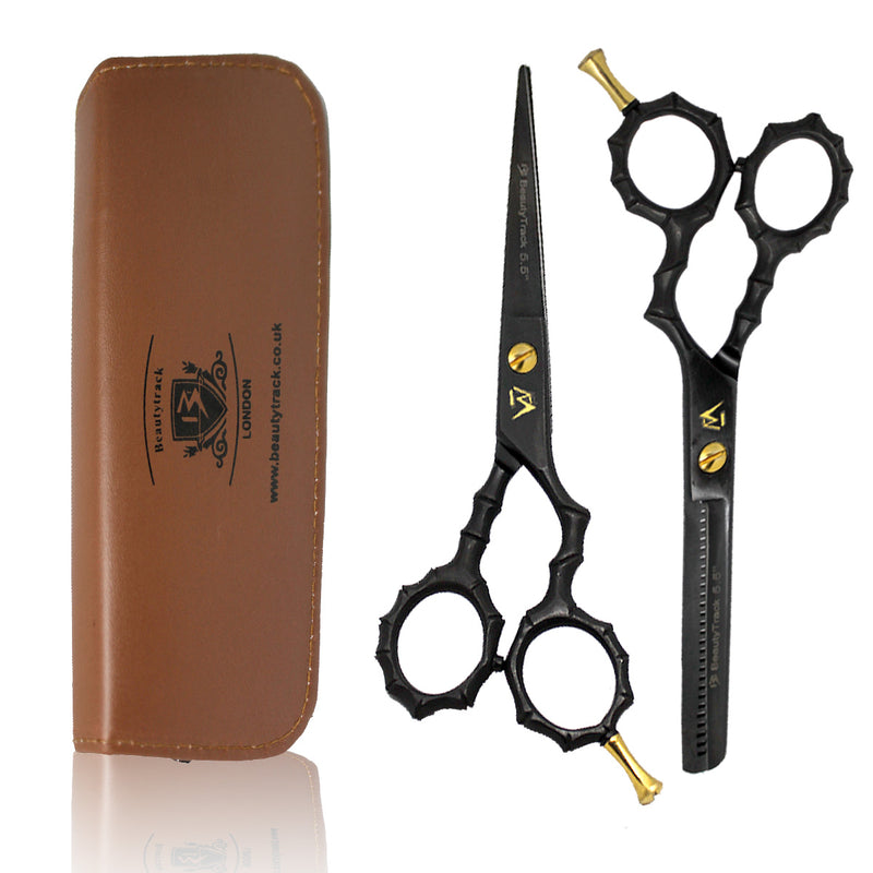 Black Skeleton Style Hairdressing Scissor Gift Set