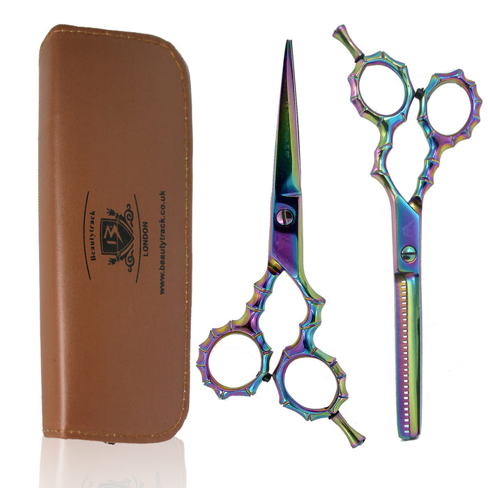 Multi-colour Skeleton Style Hairdressing Scissor Gift Set
