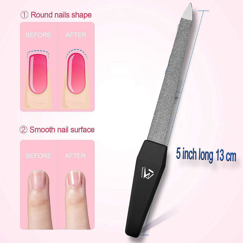 Beautytrack 5 Inch Black Diamond Dusted Nail File Professional Footcare Tools