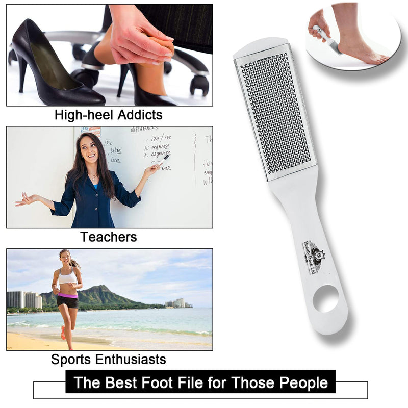 Foot Rasp File Scrubber Dual Sided Pedicure White (17 Cm)