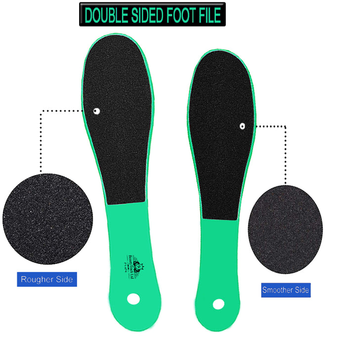 Green Foot Rasp File Pedicure Scrubber Dual Sided