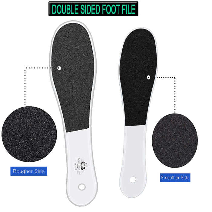 White Foot Rasp File Pedicure Scrubber Dual Sided