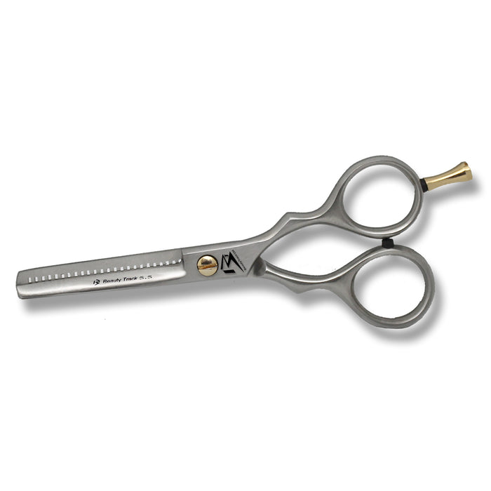 BeautyTrack Hairdressing Scissor Set Salon Thinning Shears 5.5 Inch Silver