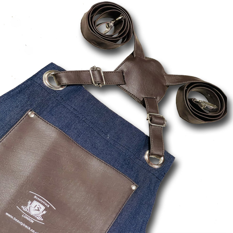 Jeansblaue Schürze für Friseursalon