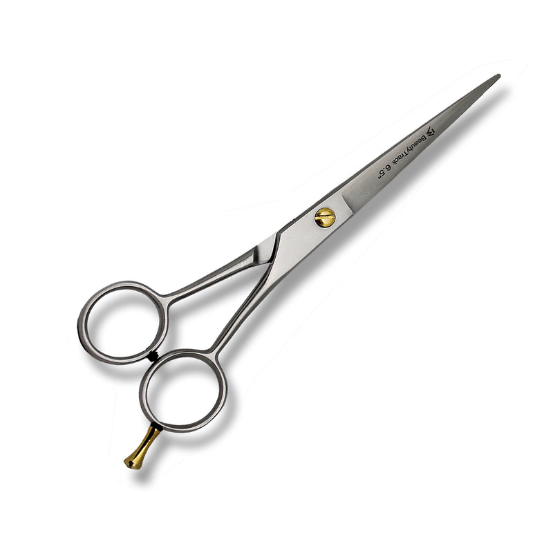 BeautyTrack Barber Scissor Hair Cutting Dragon Design 6.5 Inches Silver-Gold