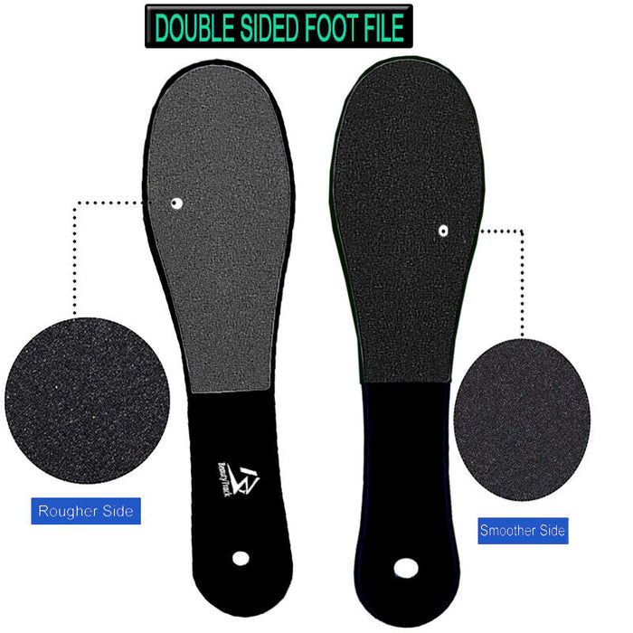 Schwarzer Fußraspelfeilen-Pediküreschrubber, doppelseitig