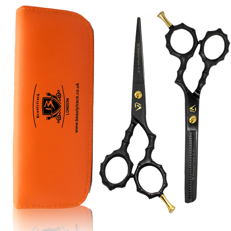 Black Skeleton Style Hairdressing Scissor Gift Set