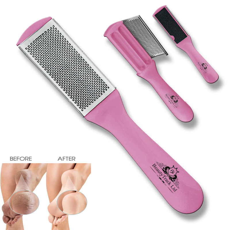 Foot Rasp File Scrubber Dual Sided Pedicure Pink (17 Cm)