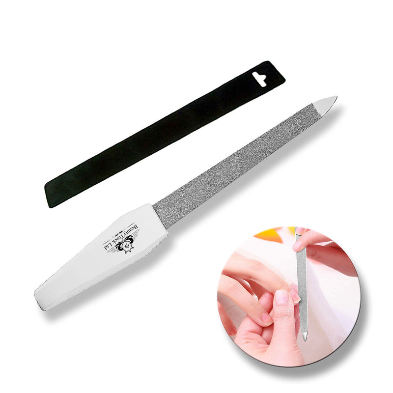 Beautytrack 5 Inch White Diamond Dusted Nail File Professional Footcare Tools