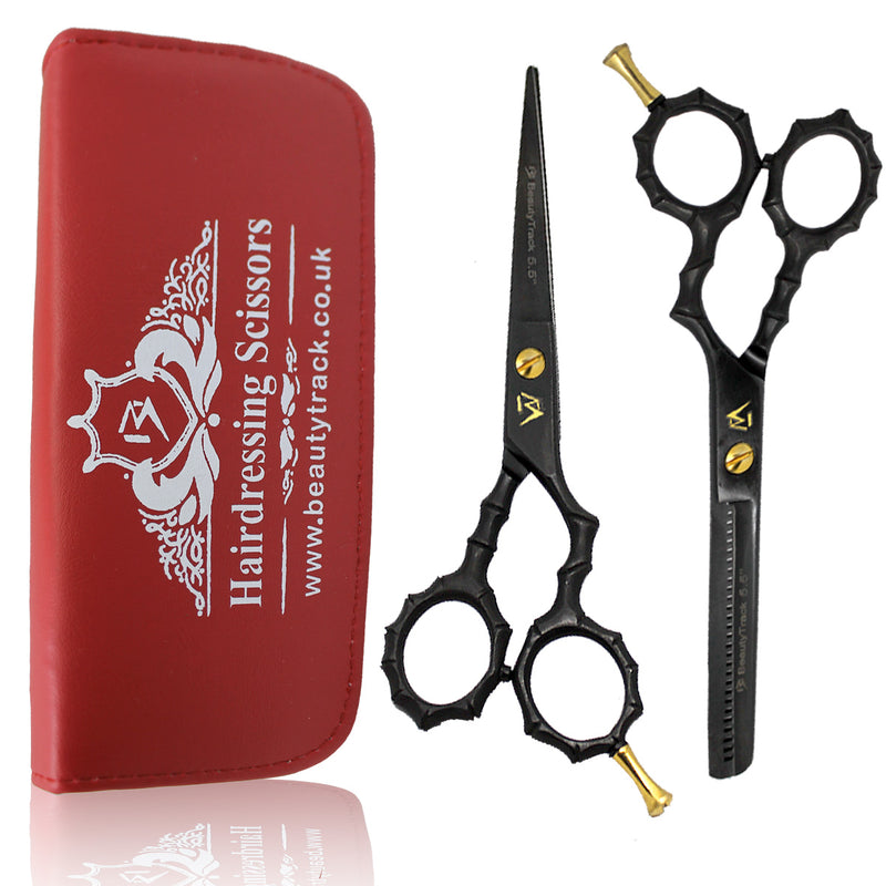 Black Skeleton Style Hairdressing Scissor Gift Set