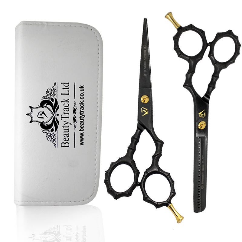 Black Skeleton Style Hairdressing Scissor Gift Set