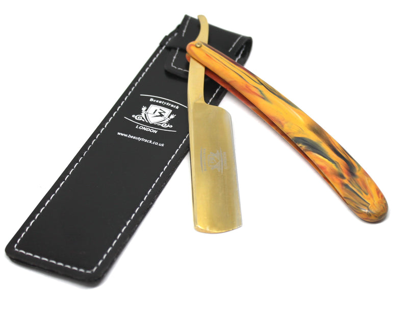 BeautyTrack Barber Rasiermesser mit gerader Kante und Kunststoffgriff