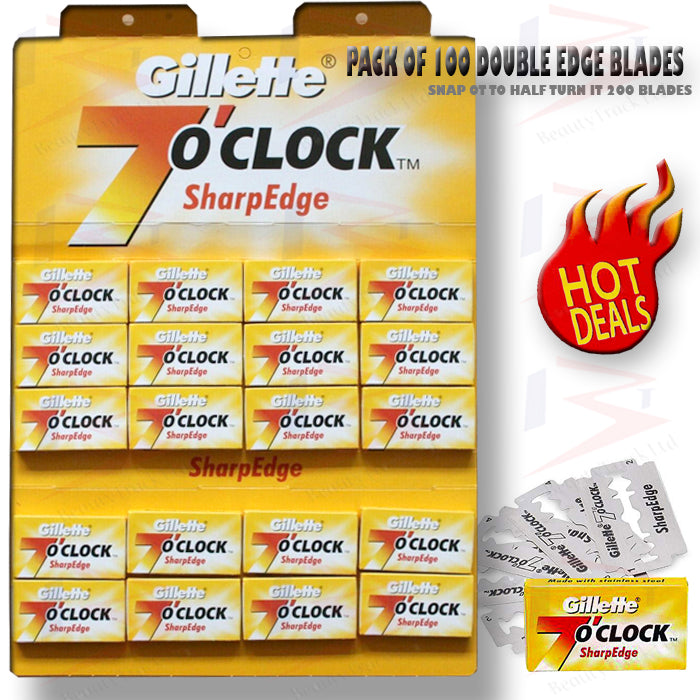 Gillette 7 O' Clock Sharp Double Edge Shaving Razor Blades