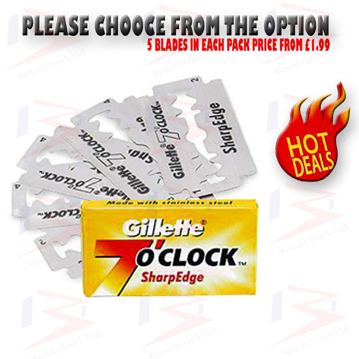 Gillette 7 O' Clock Sharp Double Edge Shaving Razor Blades