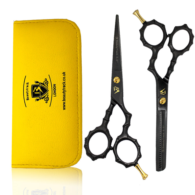 Black Skeleton Style Hairdressing Scissor Gift Set