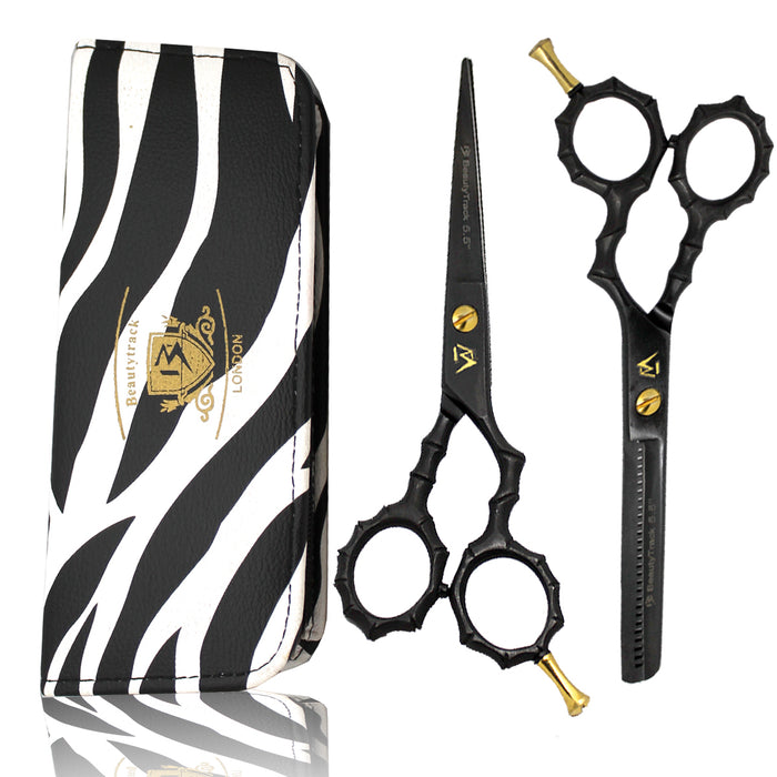 Black Skeleton Style Hairdressing Scissor Gift Set