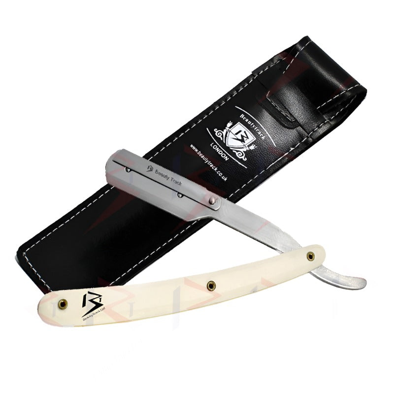 BeautyTrack Barber Razor Straight Cut Throat Shaving Salon Cream