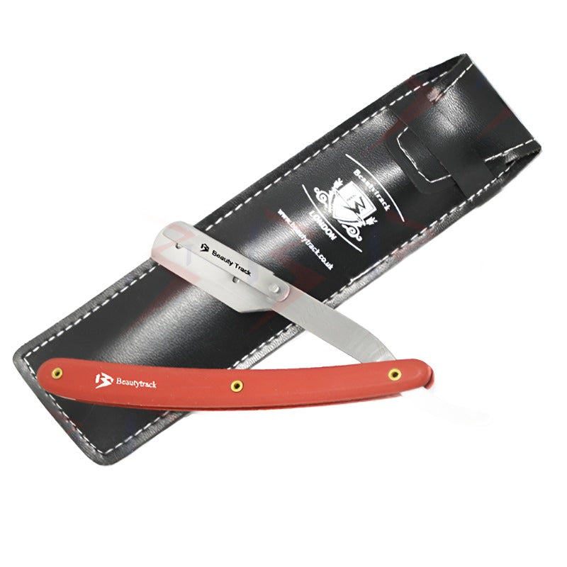 BeautyTrack Barber Salon Straight Cut Rasur Rasierer Rot