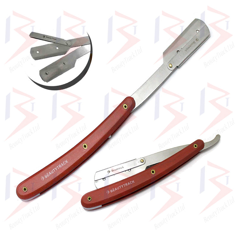 BeautyTrack Barber Salon Straight Cut Rasur Rasierer Rot