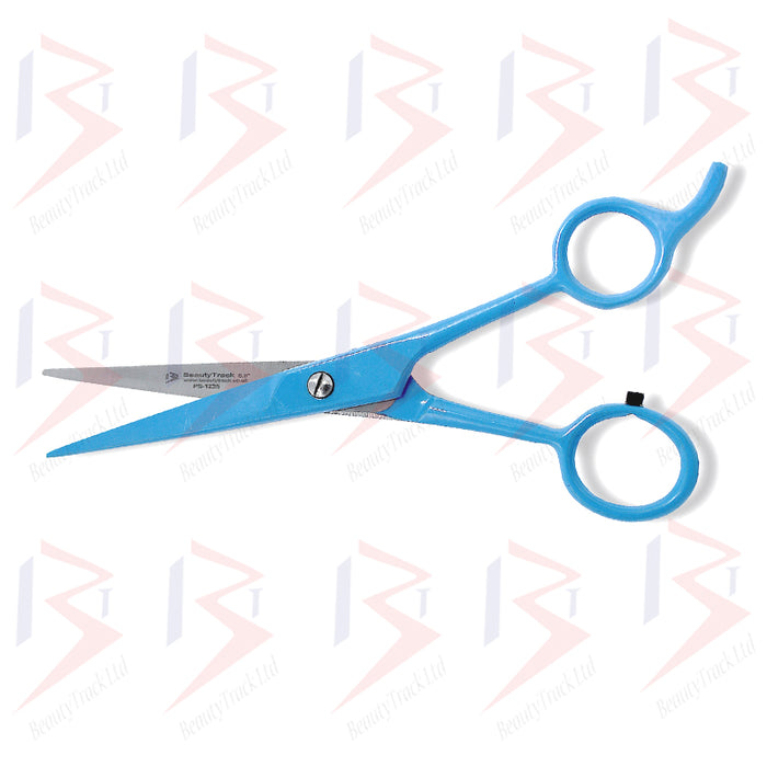 Ciseaux de coiffeur BeautyTrack Ciseaux de coupe de cheveux de base 6,5 pouces bleu