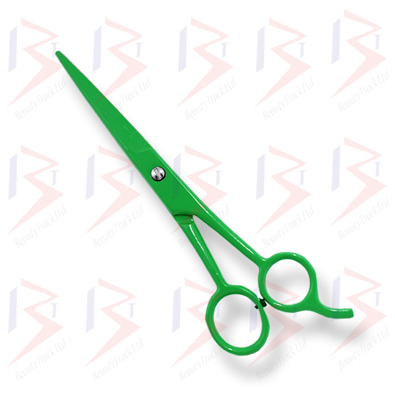 BeautyTrack Barber Scissors Basic Hair Cutting Shears 6.5 Inch Green