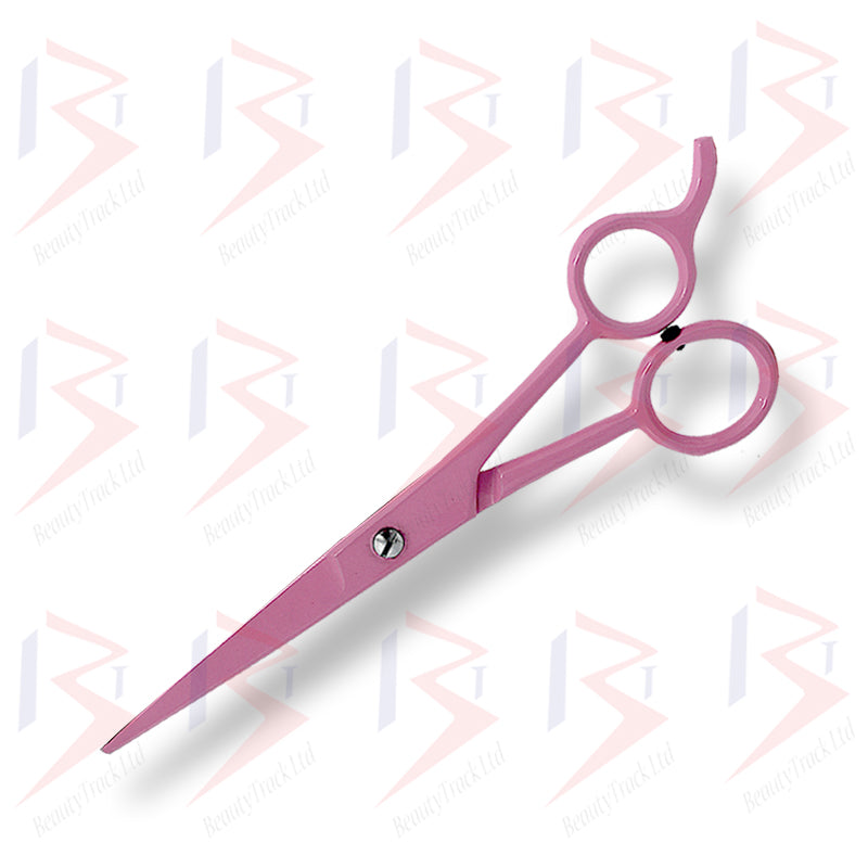 BeautyTrack Barber Scissors Basic Hair Cutting Shears 6.5 Inch Pink