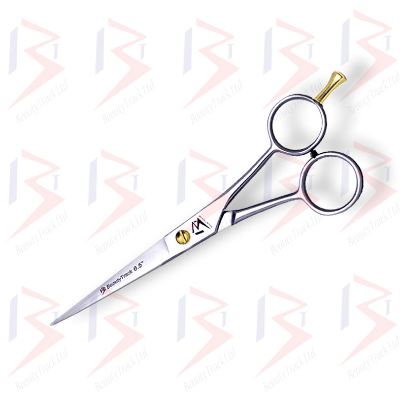 BeautyTrack Barber Scissors Classic Hairdressing Shears 6.5 Inch Chrome