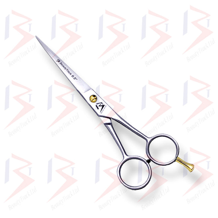 BeautyTrack Barber Scissors Classic Hairdressing Shears 6.5 Inch Chrome