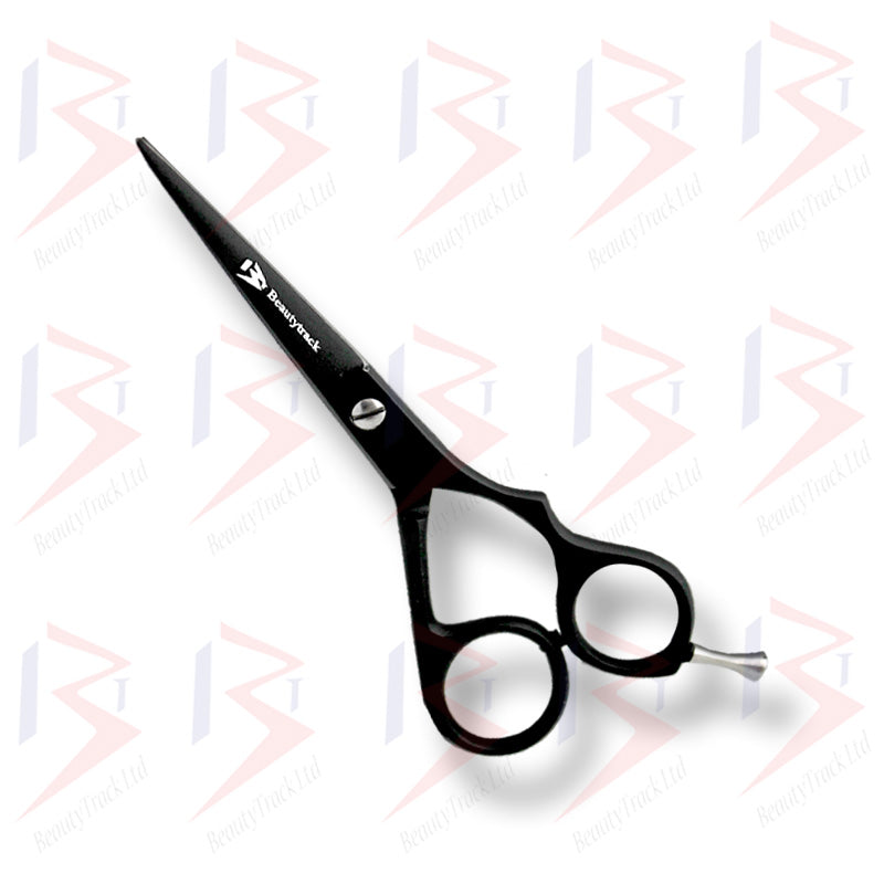 BeautyTrack Barber Scissors Hair Cutting Shears 6.0 Inch Black