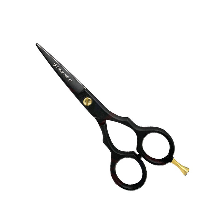 BeautyTrack Barber Scissors Hairdressing Shears 5.0 Inch Black