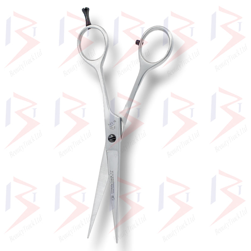 BeautyTrack Barber Scissors Hairdressing Shears 6.5 Inch Silver