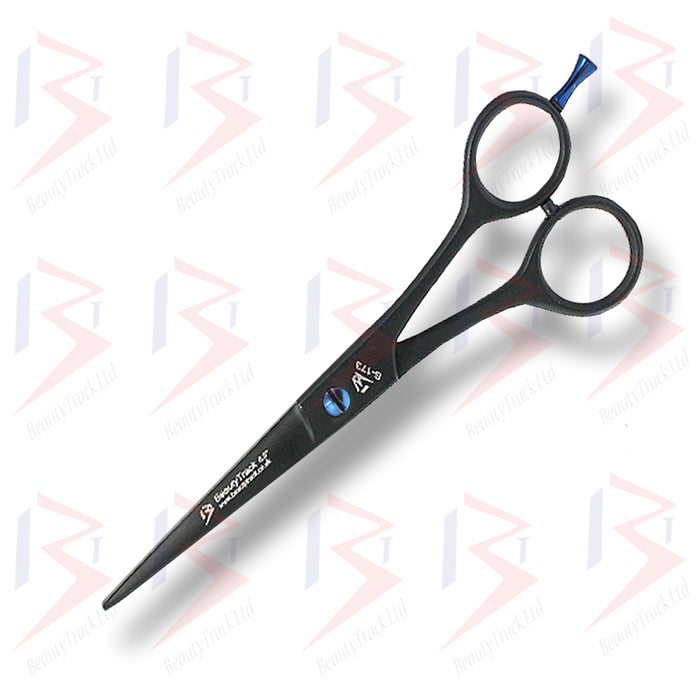 BeautyTrack Barber Scissors Hairdressing Shears Black 6.5 Inch