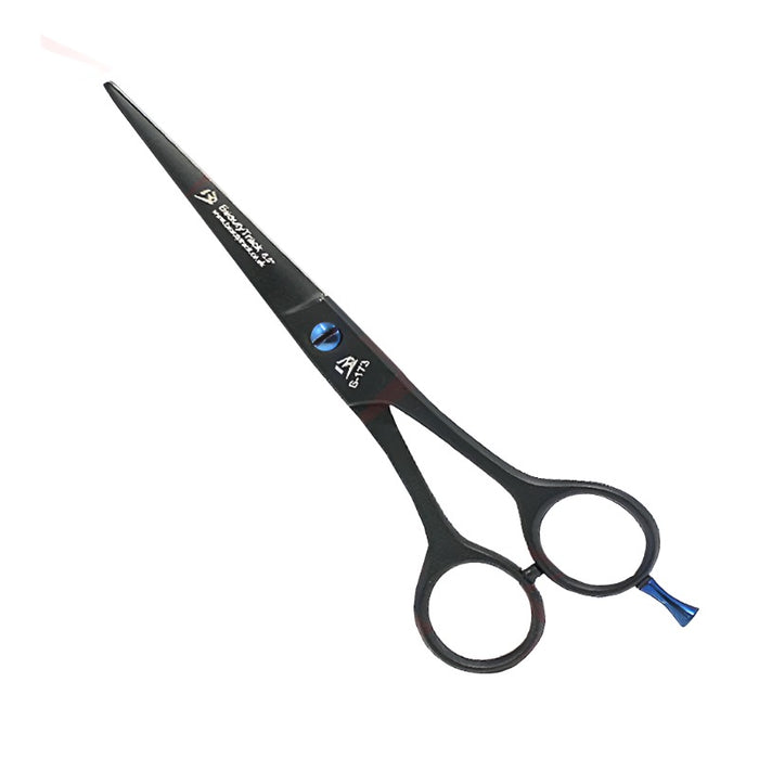 BeautyTrack Barber Scissors Hairdressing Shears Black 6.5 Inch