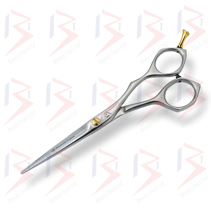 BeautyTrack Barber Scissors Hairdressing Shears Silver 6.5 Inch