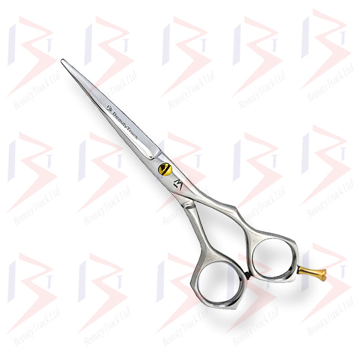 BeautyTrack Barber Scissors Hairdressing Shears Silver 6.5 Inch