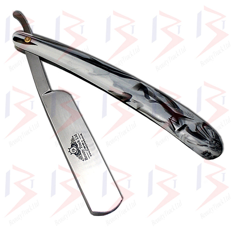 BeautyTrack Classic Barber Rasiermesser mit gerader Kante und Halsschnitt