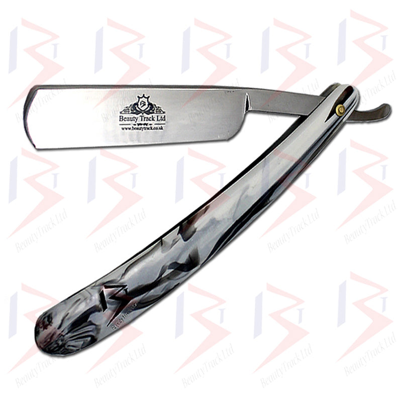 BeautyTrack Classic Barber Rasiermesser mit gerader Kante und Halsschnitt