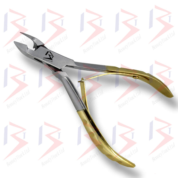 BeautyTrack Nagelhautzange, vergoldeter Griff