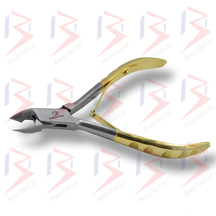 BeautyTrack Nagelhautzange, vergoldeter Griff