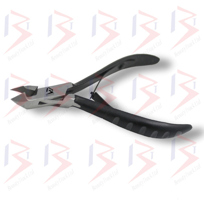 BeautyTrack Cuticle Nipper Cutter Black Coated Handle